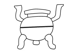 古代煉丹爐簡筆畫