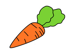 胡蘿卜的簡筆畫畫法和分解步驟