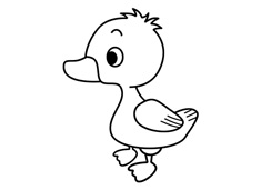 小鴨子簡筆畫圖片
