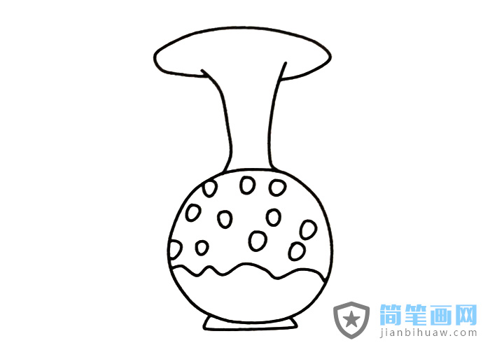 漂亮的花瓶簡筆畫圖片