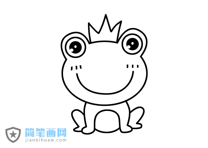 青蛙簡筆畫圖片和分解步驟教程