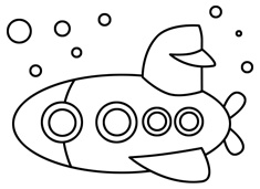 潛水艇簡筆畫圖片分解步驟