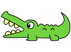鱷魚簡筆畫圖片含上色