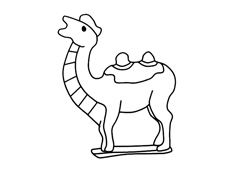 駱駝雕像簡筆畫圖片