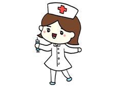 打針的小護士簡筆畫圖片含上色