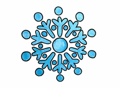雪花簡筆畫圖片含上色