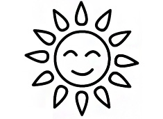 大太陽笑臉簡筆畫圖片幼兒簡筆畫