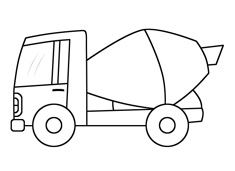 混凝土攪拌車兒童簡筆畫