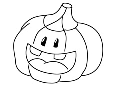 卡通大嘴南瓜簡筆畫圖片