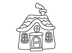 小房子簡筆畫圖片