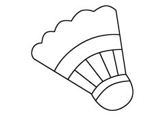 羽毛球簡筆畫圖片