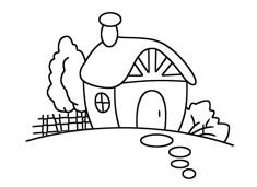 家園小房子簡筆畫圖片