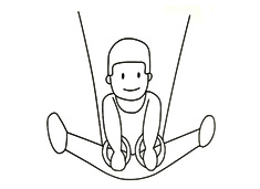 運動員吊環簡筆畫圖片