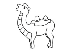 駱駝簡筆畫圖片
