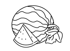 大西瓜簡筆畫圖片