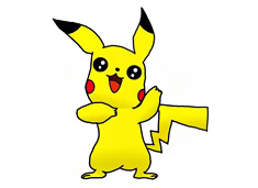 皮卡丘簡筆畫圖片含上色