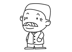 胡子老爺爺簡筆畫圖片