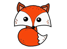 簡單可愛的狐貍簡筆畫圖片含上色