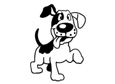 可愛的卡通狗狗的簡筆畫圖片