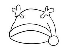 圣誕節帽子圣誕帽簡筆畫圖片