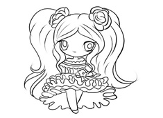 葉羅麗仙子莫紗簡筆畫圖片含彩色