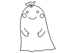 幽靈口袋簡筆畫圖片