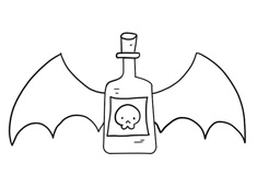 女巫藥水簡筆畫圖片