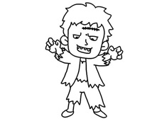 蜥蜴人簡筆畫圖片含上色