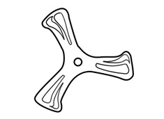 玩具回旋鏢簡筆畫圖片