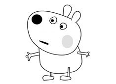 小豬佩奇之小熊伯蒂簡筆畫圖片
