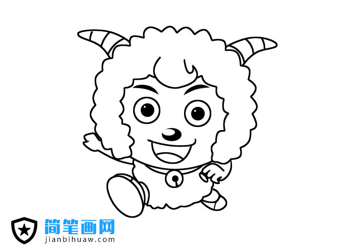 喜羊羊簡筆畫圖片