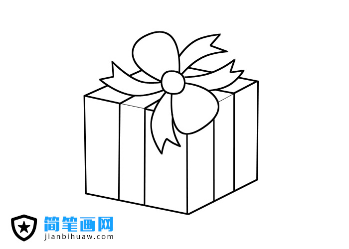 禮物盒簡筆畫圖片