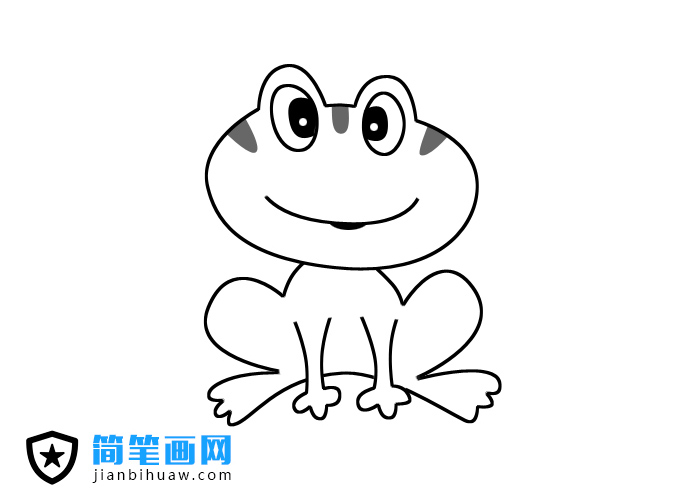 可愛的青蛙簡筆畫圖片