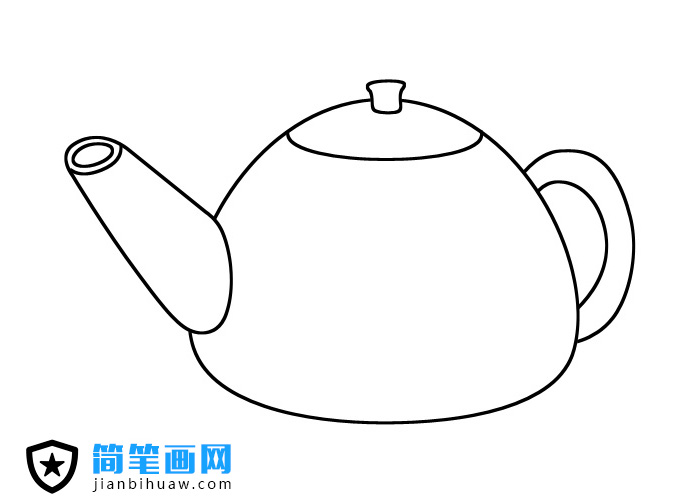 茶壺簡筆畫圖片