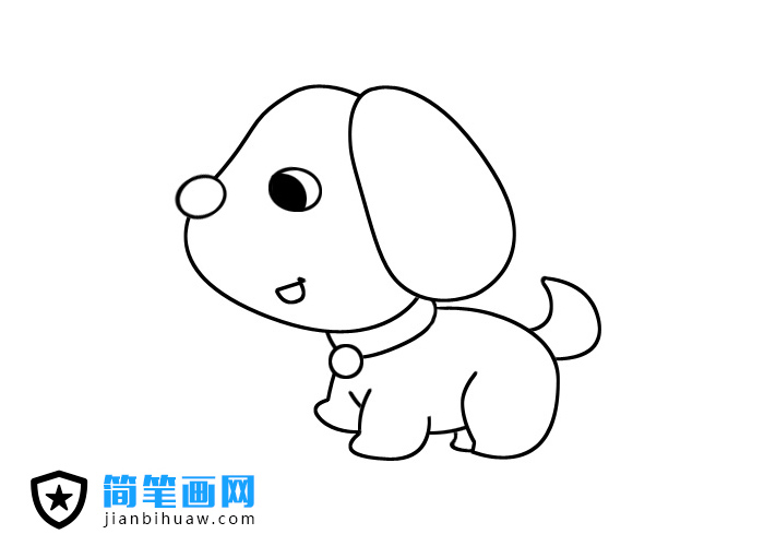 可愛小狗狗簡筆畫圖片