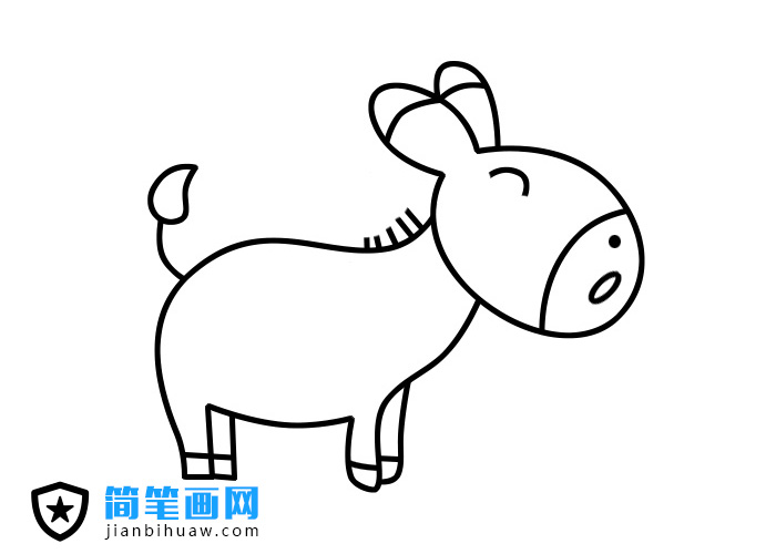 小毛驢簡筆畫圖片包含步驟畫法