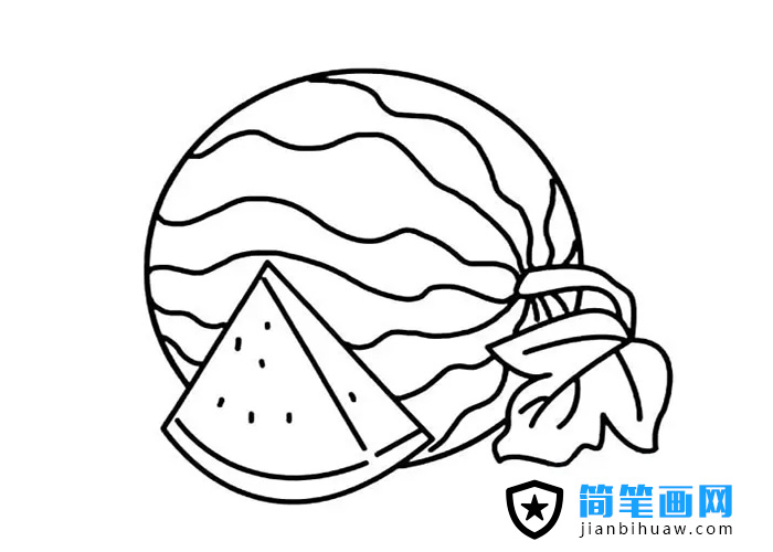 大西瓜簡筆畫圖片