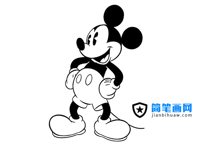 迪士尼米老鼠米奇簡筆畫圖片