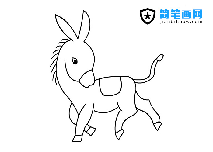 兒童畫小毛驢簡筆畫圖片