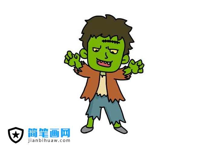 蜥蜴人簡筆畫圖片含上色