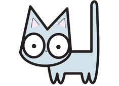 可愛卡通小貓咪簡筆畫圖片